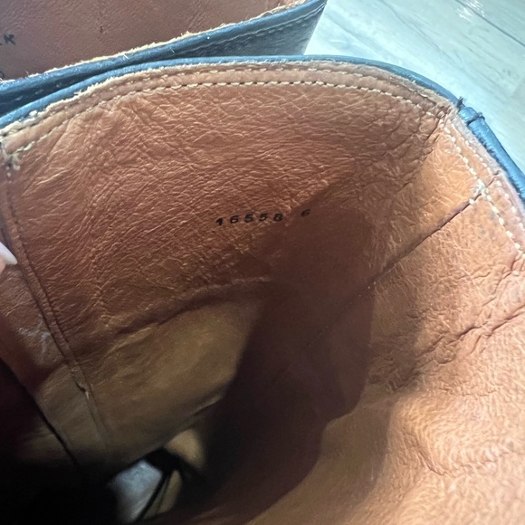 FRYE button black sued and leather boots size 7.5 - Picture 2 of 8